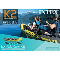 Intex Explorer K2 10 ft. 2-Person Inflatable Kayak - Yellow