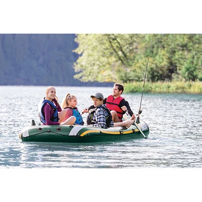 Bateau gonflable pour 4 personnes de 11,5 pi avec rames Seahawk d'Intex - Vert