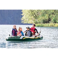 Bateau gonflable pour 4 personnes de 11,5 pi avec rames Seahawk d'Intex - Vert