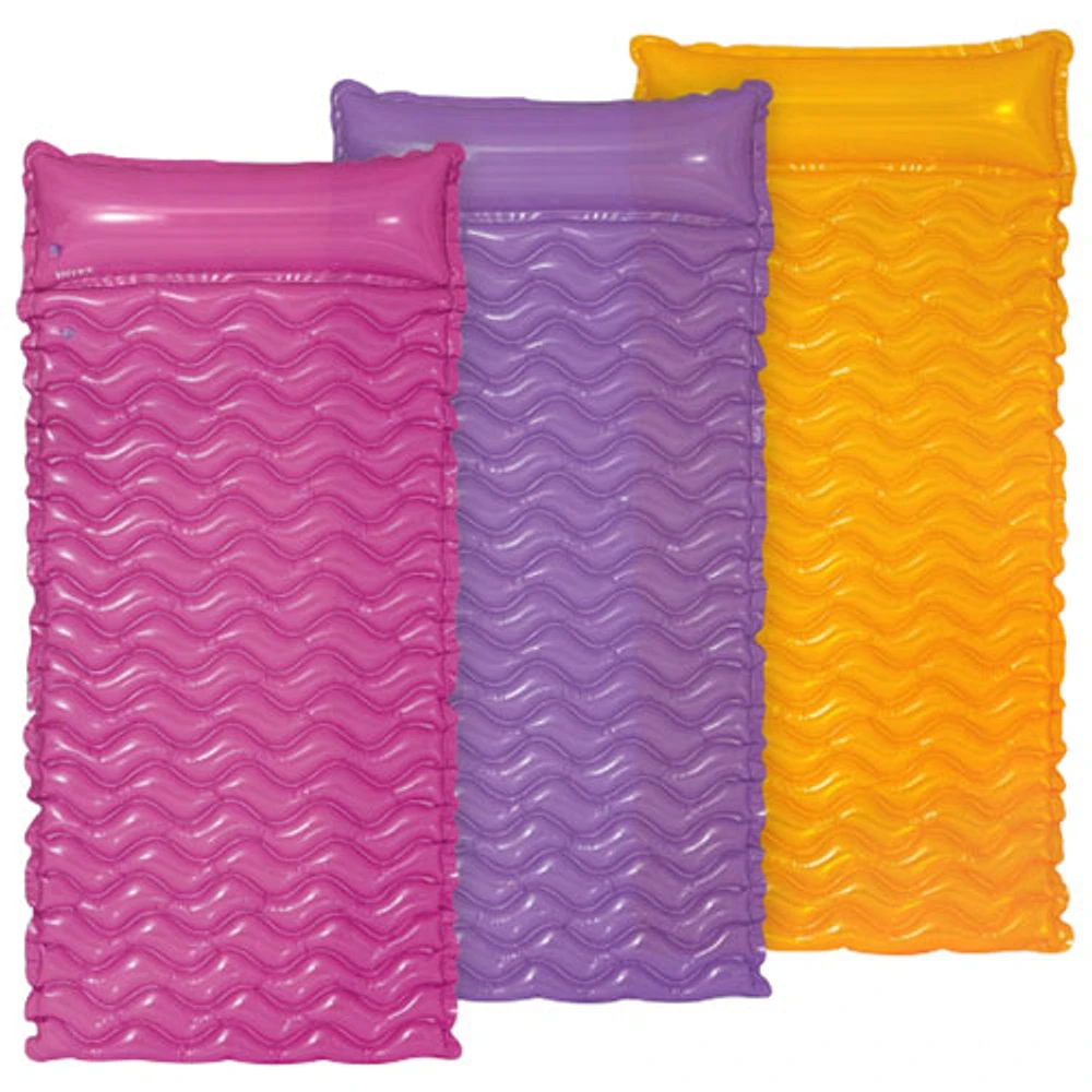 Chaise longue flottante de piscine Tote 'N Float Wave d'Intex - Couleurs variées