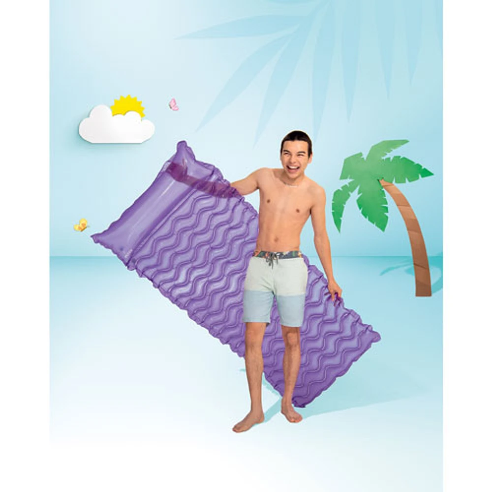 Chaise longue flottante de piscine Tote 'N Float Wave d'Intex - Couleurs variées