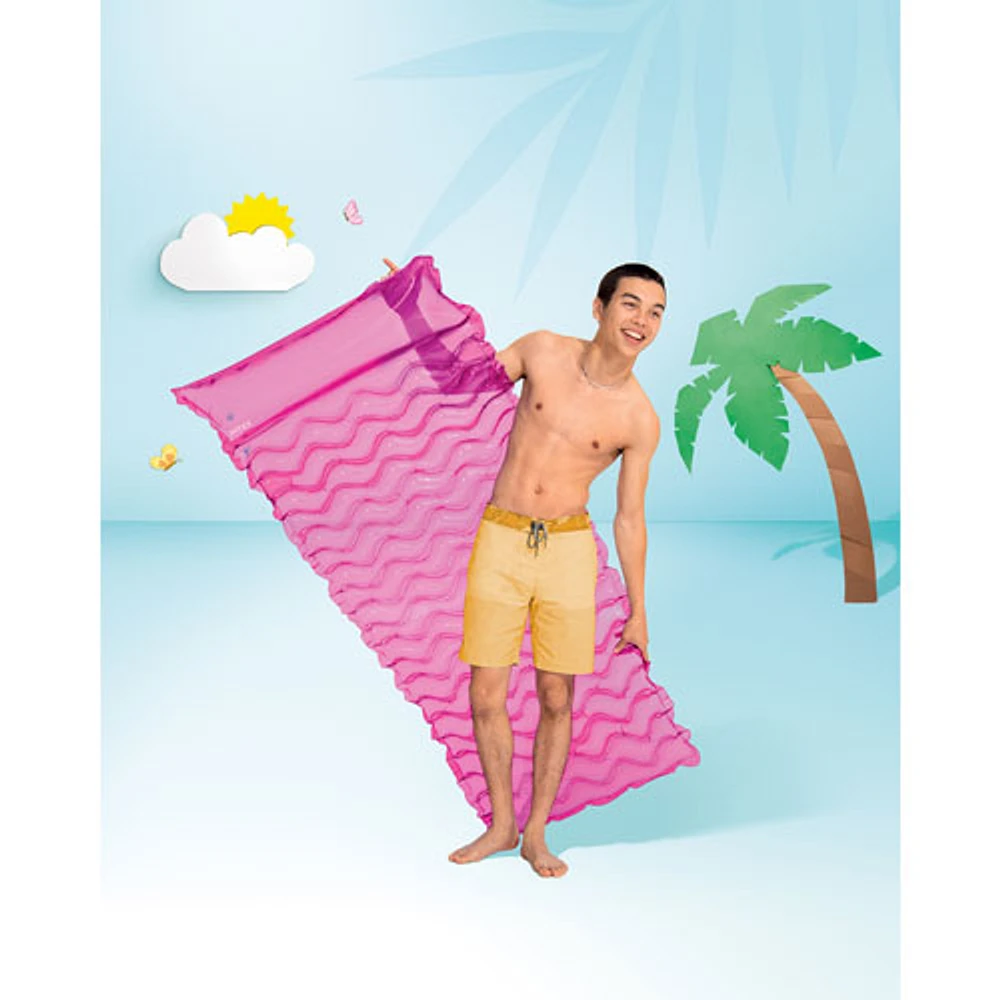 Chaise longue flottante de piscine Tote 'N Float Wave d'Intex - Couleurs variées