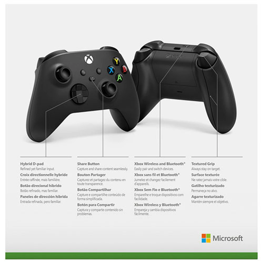 Manette sans fil pour Xbox - Noir carbone