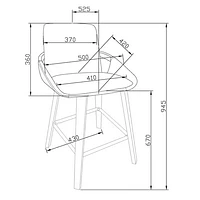 Tabouret de bar contemporain pivotant à hauteur de comptoir Parker de !NSpire - Ensemble de 2 - Anthracite