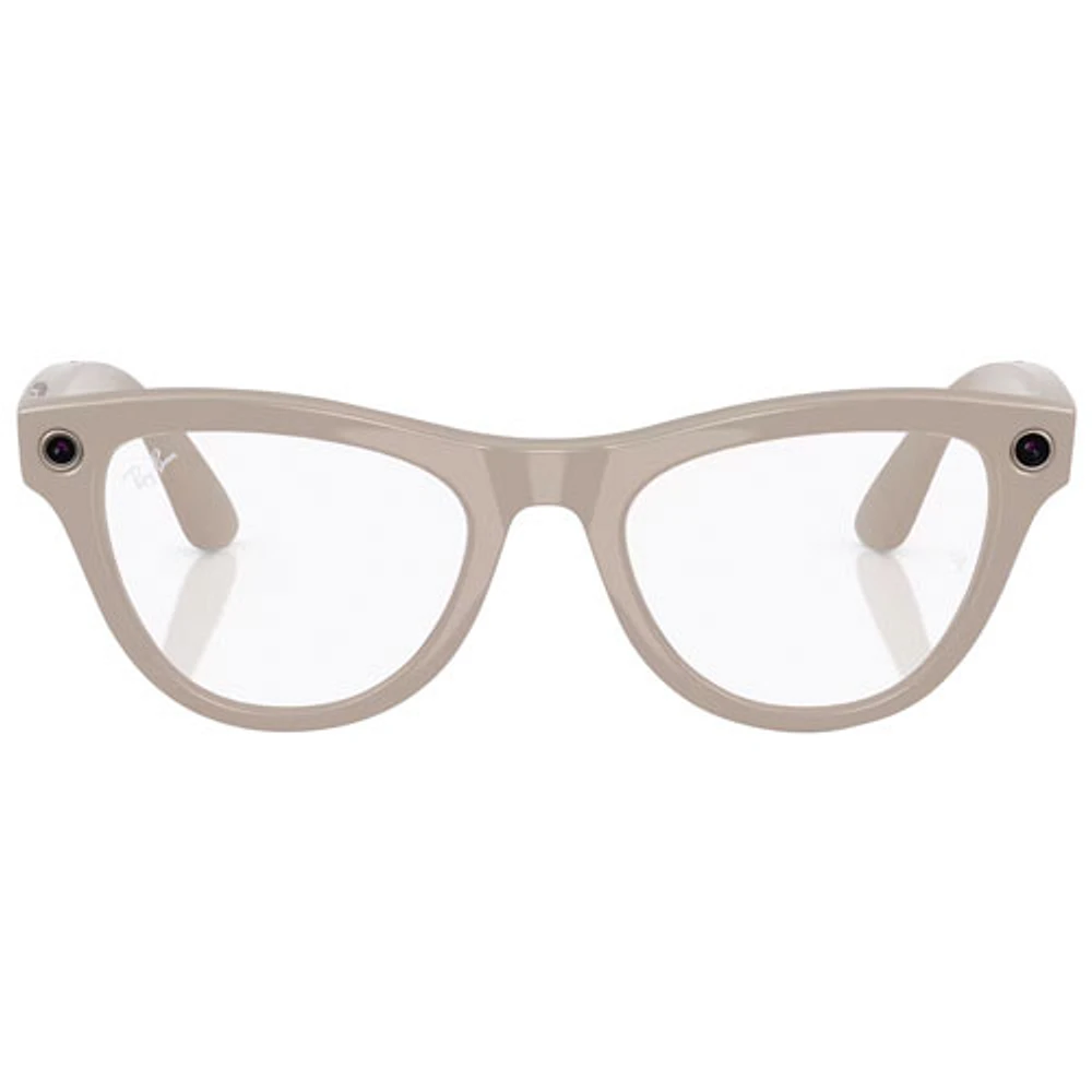 Ray-Ban | Meta Skyler Glasses with AI, Photo, Video, Audio & Messaging - Shiny Chalky Grey/Transitions
