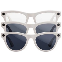 Ray-Ban | Meta Skyler Glasses with AI, Photo, Video, Audio & Messaging - Shiny Chalky Grey/Transitions