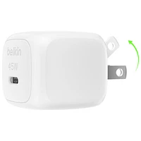 Belkin 45W USB-C Wall Charger with USB-C Cable - White