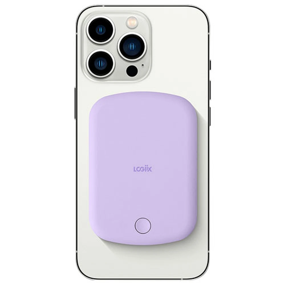 LOGiiX Vibrance Piston Power 5000 mAh Power Bank with MagSafe - Lavender