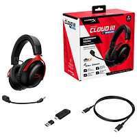 Hyperx Cloud III S Wireless Gaming Headset with Microphone for Multi-Platform - Black/Red - Only at Best Buy