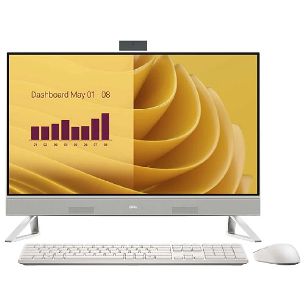 Ordinateur tout-en-un à écran tactile de 27 po de Dell - Blanc (Core 7 150U d’Intel/mémoire vive de 32 Go/disque SSD de 2 To/Windows 11)