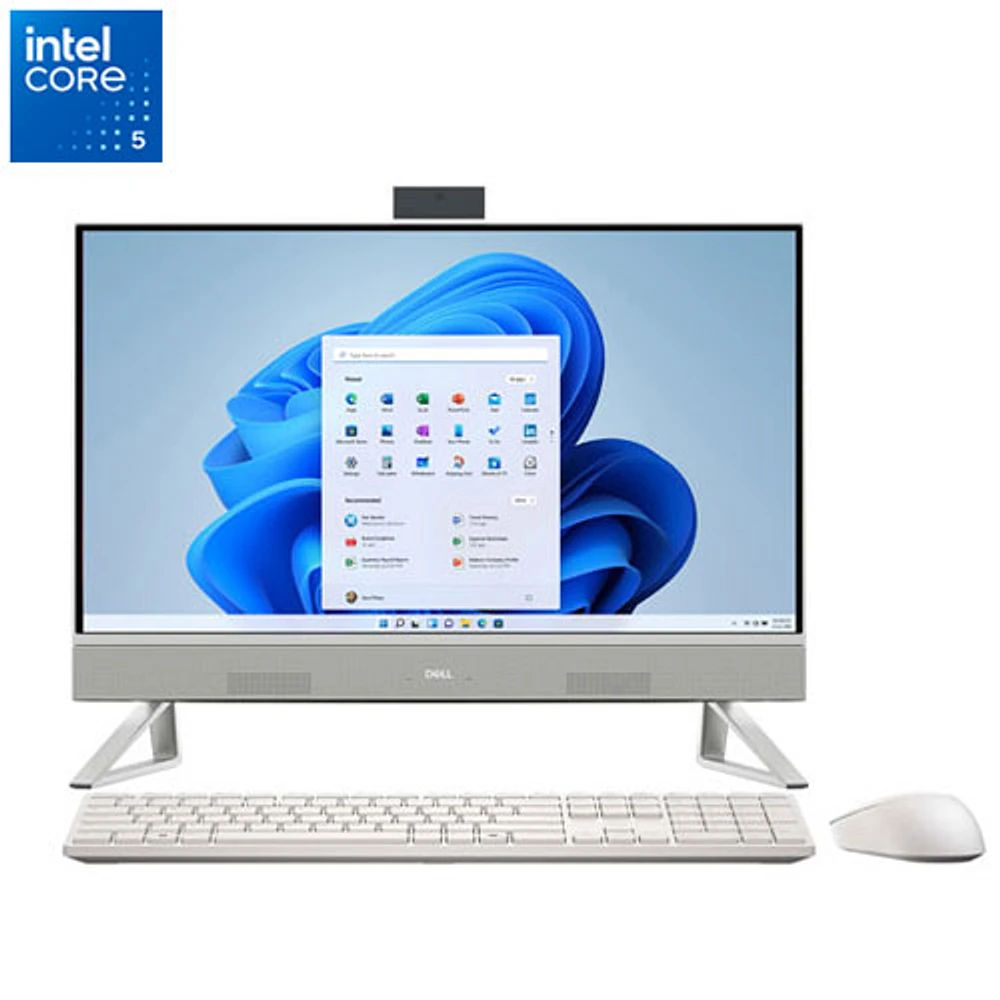 Dell 24" All-in-One PC - White (Intel Core 5 120U/16GB RAM/512GB SSD/Windows 11)