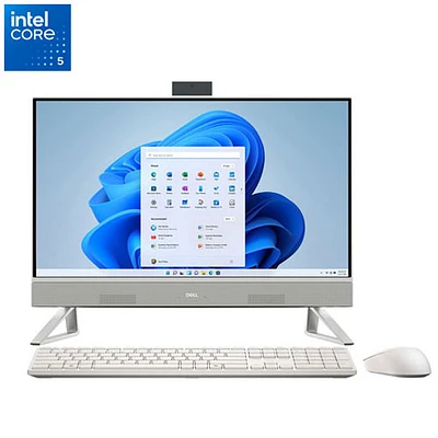 Dell 24" All-in-One PC - White (Intel Core 5 120U/16GB RAM/512GB SSD/Windows 11)