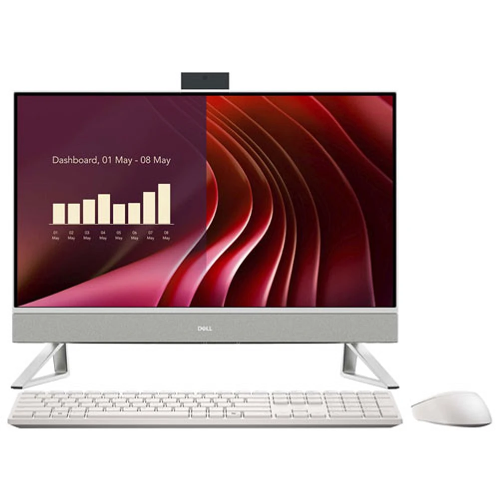 Dell 24" All-in-One PC - White (Intel Core 5 120U/16GB RAM/512GB SSD/Windows 11)