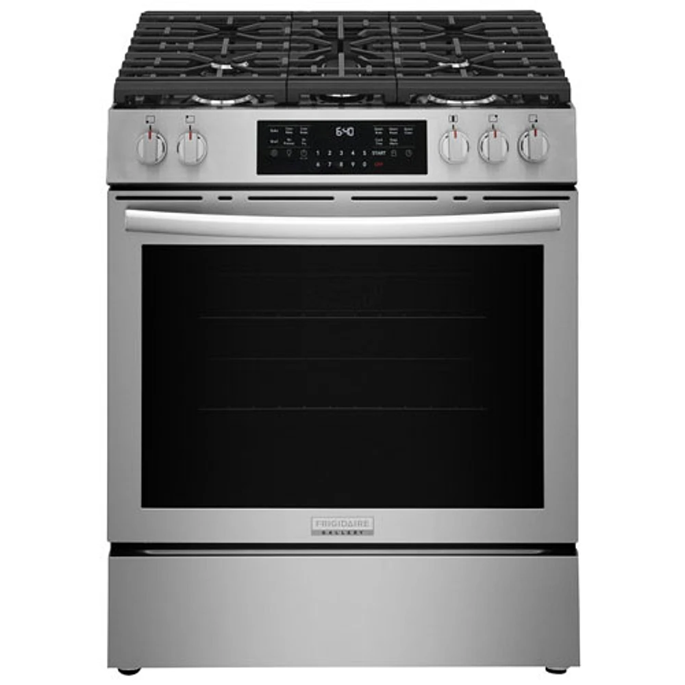 Frigidaire Gallery 30" 6.0 Cu.Ft. Fan Convection Freestanding Gas Air Fry Range (GCFG3059BF) - Stainless