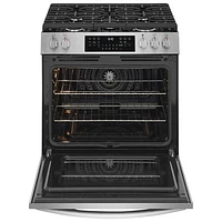 Frigidaire Gallery 30" 6.0 Cu.Ft. Fan Convection Freestanding Gas Air Fry Range (GCFG3059BF) - Stainless
