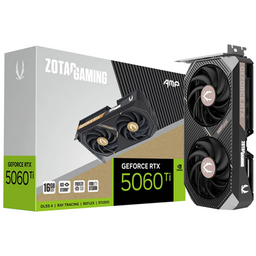 Carte graphique GeForce RTX 5060 Ti AMP 16 Go GDDR7 de ZOTAC Gaming