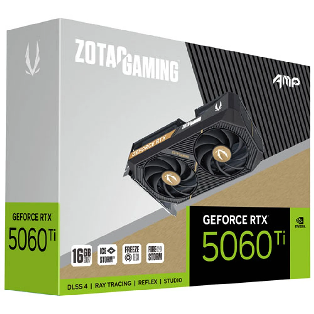 ZOTAC Gaming GeForce RTX 5060 Ti AMP 16GB GDDR7 Video Card