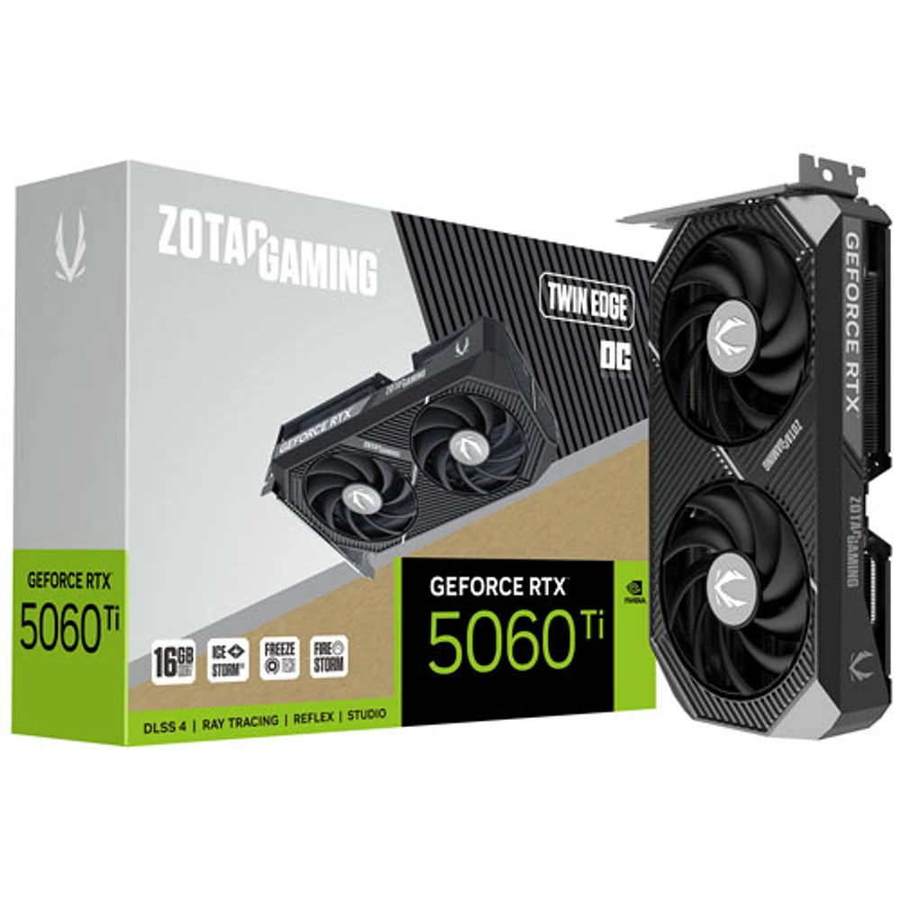 ZOTAC Gaming GeForce RTX 5060 Ti Twin Edge OC 16GB GDDR7 Video Card