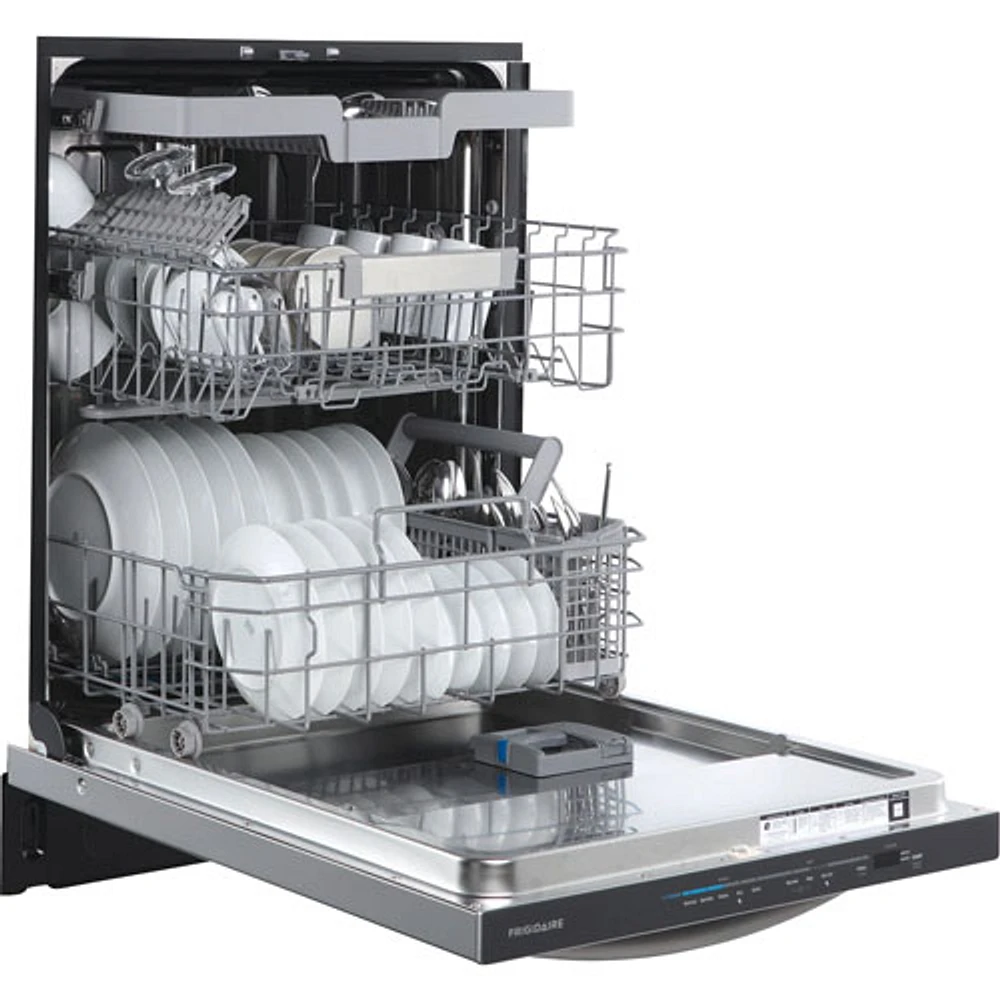 Lave-vaisselle encastrable 24 po 49 dB avec cuve en inox et troisième panier de Frigidaire (FDSH4502BF) - Acier inoxydable