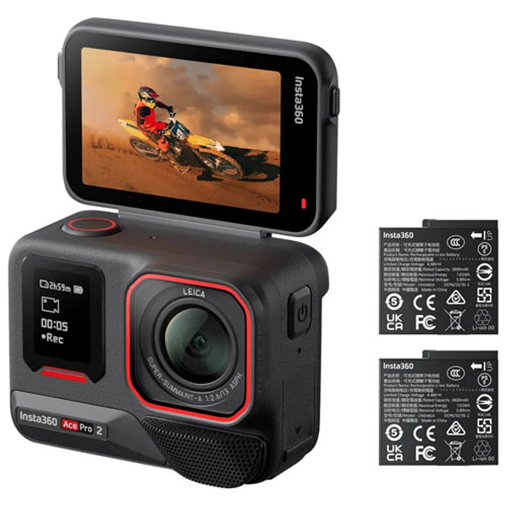 Insta360 Ace Pro 2 Dual Battery Bundle 8K Waterproof Action Camera
