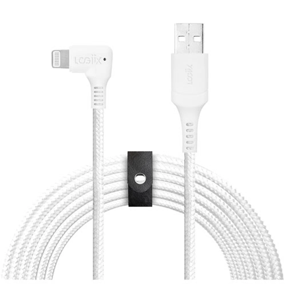 LOGiiX Piston Connect XL 90 3m(9.8 ft.) USB-A to Lightning Cable (LGX-12919) - White