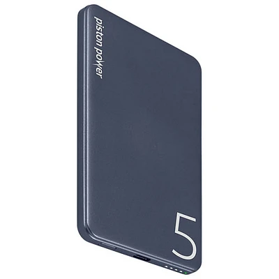 Chargeur portable USB-C de 5000 mAh Piston Power de LOGiiX - Bleu minuit