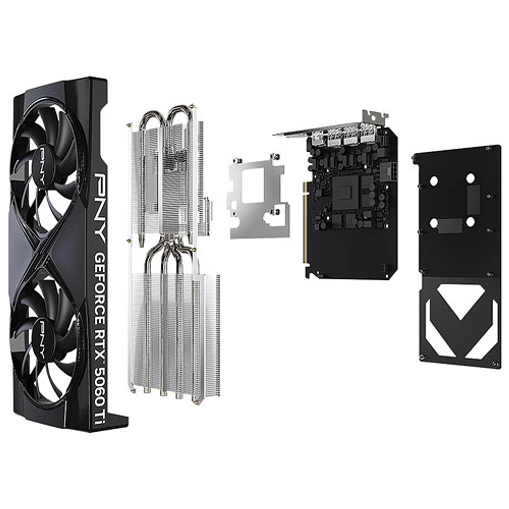 Carte graphique GeForce RTX5060 Ti OC à deux ventilateurs GDDR7 de 16 Go de PNY