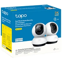TP-Link Tapo AI Semi-Wireless Indoor 2K QHD Security Camera - 2-Pack - White