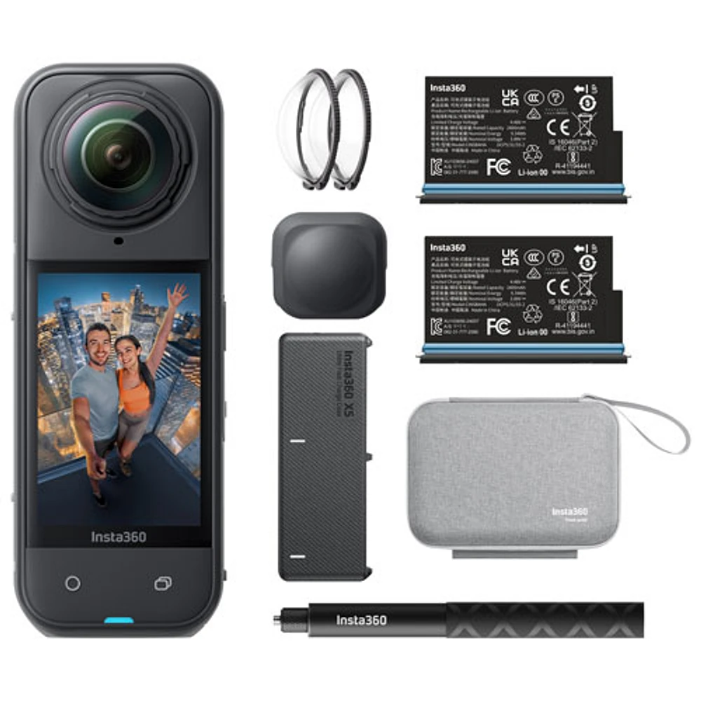 Insta360 X5 Waterproof 8k 360° Sports Camera Essentials Bundle
