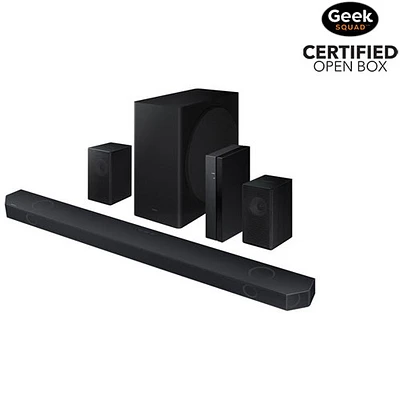 Open Box - Samsung HW-Q910D/ZC 9.1.2 Ch Wireless Dolby Atmos Sound Bar w/ Wireless Subwoofer - Titan Black