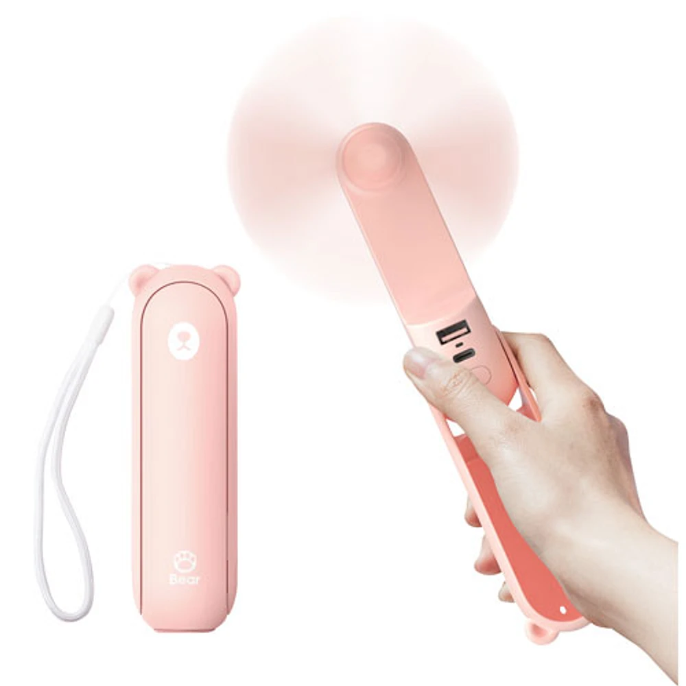 Ventilateur portatif Life8 Plus de Jisulife - Rose
