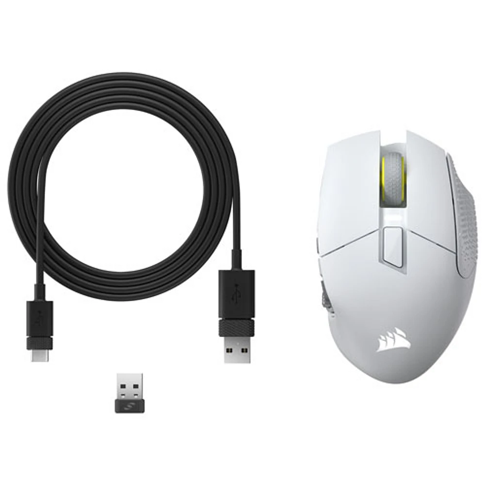 Corsair Scimitar Elite SE MMO 33000 DPI Bluetooth Gaming Mouse - White - Only at Best Buy