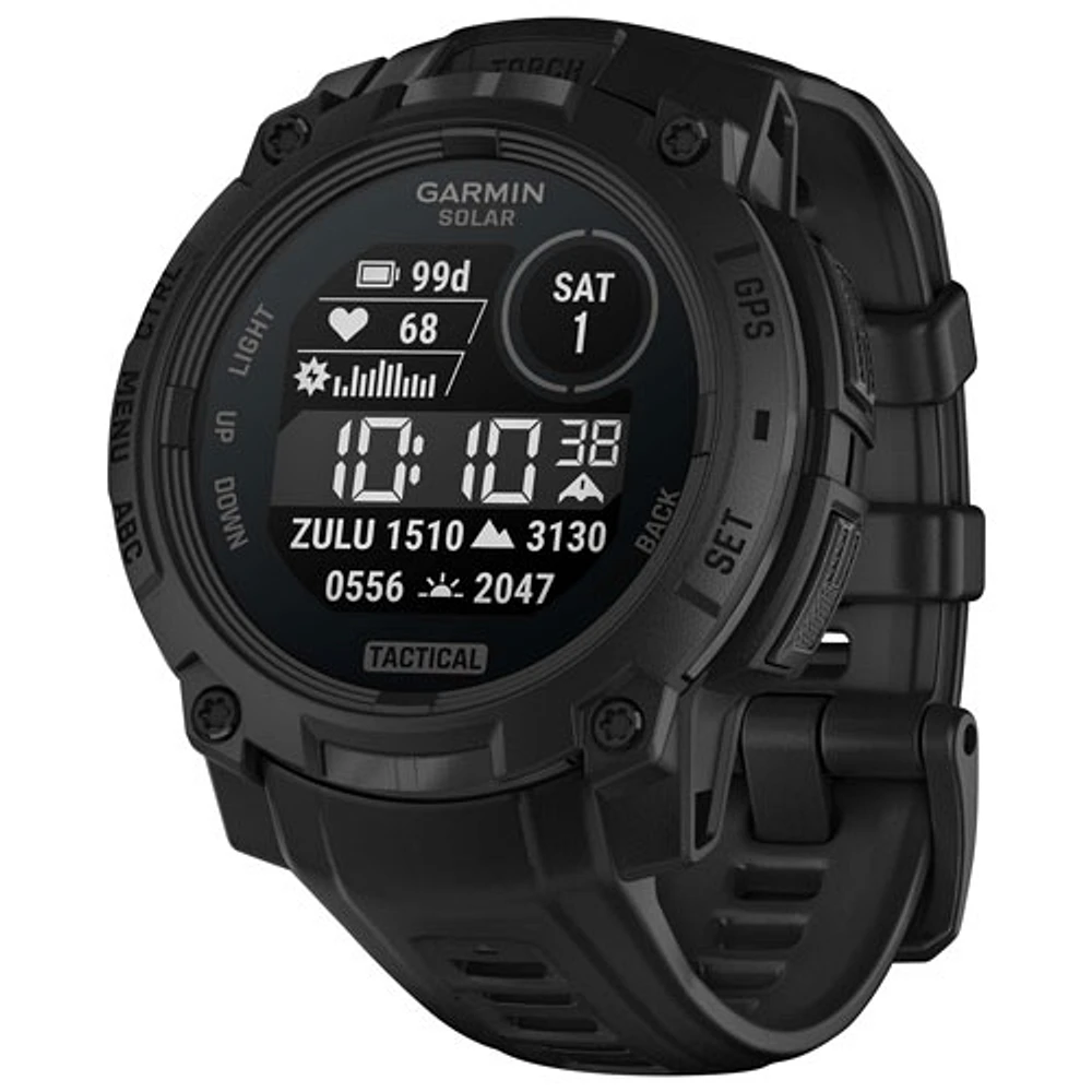 Montre intelligente multisport Bluetooth de mm Instinct 3 édition Solar Tactical de Garmin