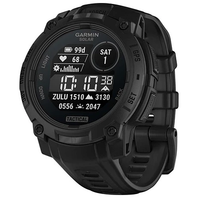 Montre intelligente multisport Bluetooth de 45 mm Instinct 3 édition Solar Tactical de Garmin - Noir
