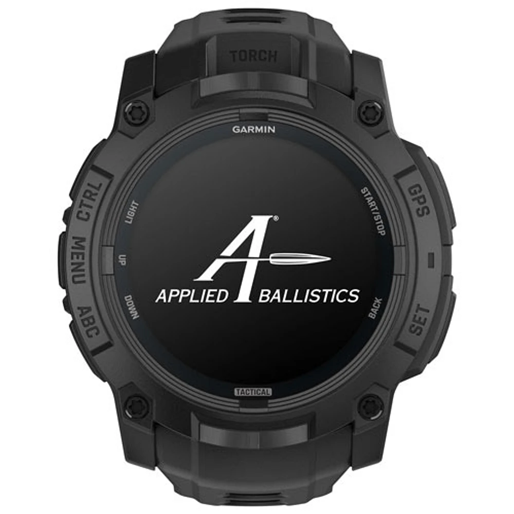 Montre intelligente multisport Bluetooth de 45 mm à écran AMOLED Instinct 3 édition Tactical de Garmin - Noir