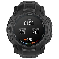 Montre intelligente multisport Bluetooth de 45 mm à écran AMOLED Instinct 3 édition Tactical de Garmin - Noir