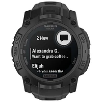 Garmin Instinct 3 Solar Tactical Edition 50mm Bluetooth Multisport Smartwatch - Black