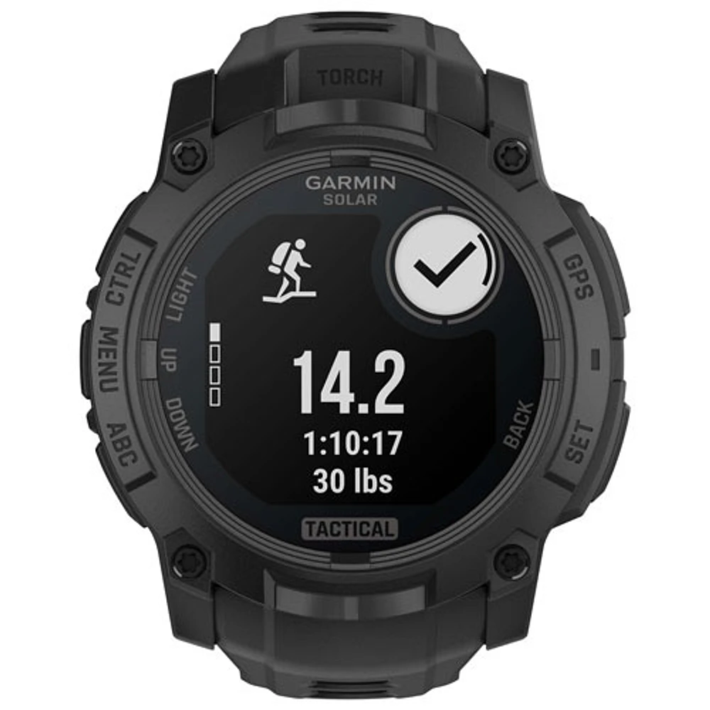 Garmin Instinct 3 Solar Tactical Edition 50mm Bluetooth Multisport Smartwatch - Black