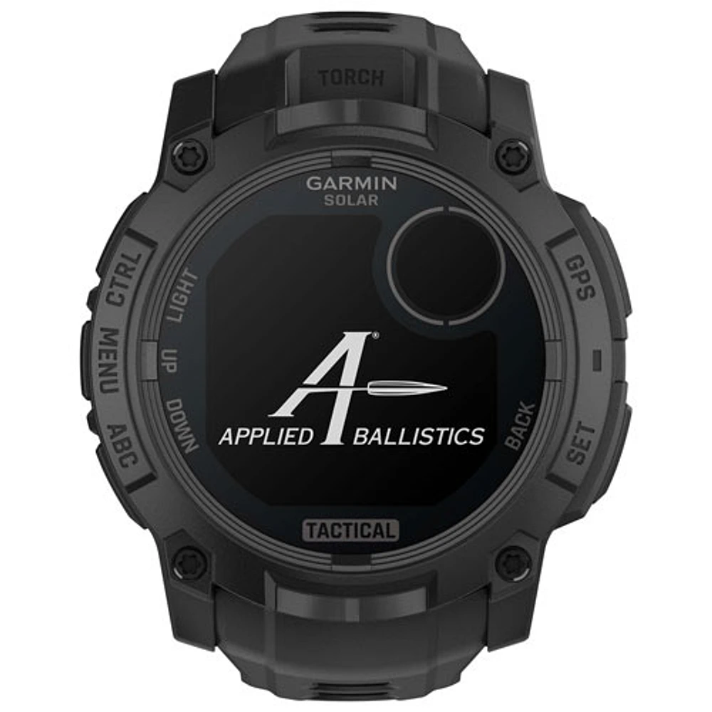 Garmin Instinct 3 Solar Tactical Edition 50mm Bluetooth Multisport Smartwatch - Black