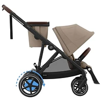 Cybex e-Gazelle S Convertible Full-Size Stroller - Almond Beige/Black