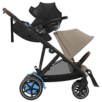 Cybex e-Gazelle S Convertible Full-Size Stroller - Almond Beige/Black