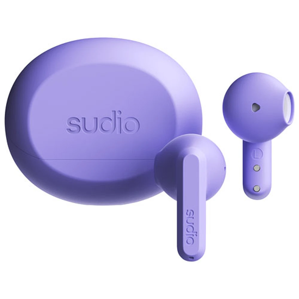 Écouteurs boutons 100 % sans fil A3 de Sudio Audio - Violet