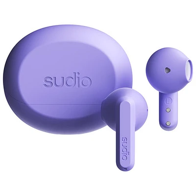 Écouteurs boutons 100 % sans fil A3 de Sudio Audio - Violet