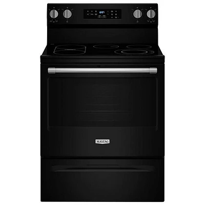 Open Box - Maytag 30" 5.3 Cu. Ft. Self-Clean 5-Element Freestanding Electric Air Fry Range - Blk - Perfect Condition