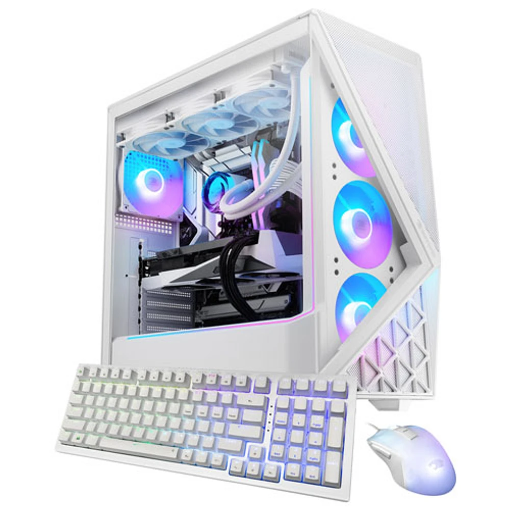 iBUYPOWER Slate 9 Series Gaming PC - White (Intel Ultra 9-285K/32GB RAM/2TB SSD/RTX 5070 12GB/Win 11)