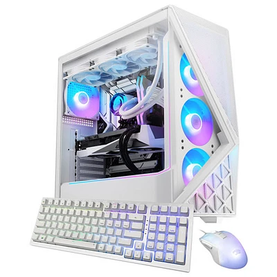 iBUYPOWER Slate 9 Series Gaming PC - White (Intel Ultra 9-285K/32GB RAM/2TB SSD/RTX 5070 12GB/Win 11)