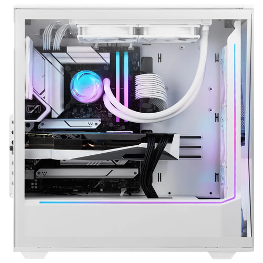 iBUYPOWER Slate 9 Series Gaming PC - White (Intel Ultra 9-285K/32GB RAM/2TB SSD/RTX 5070 12GB/Win 11)