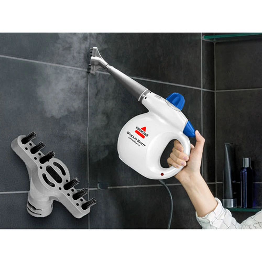 Nettoyeur à vapeur portatif Steam Shot OmniReach de Bissell - Blanc