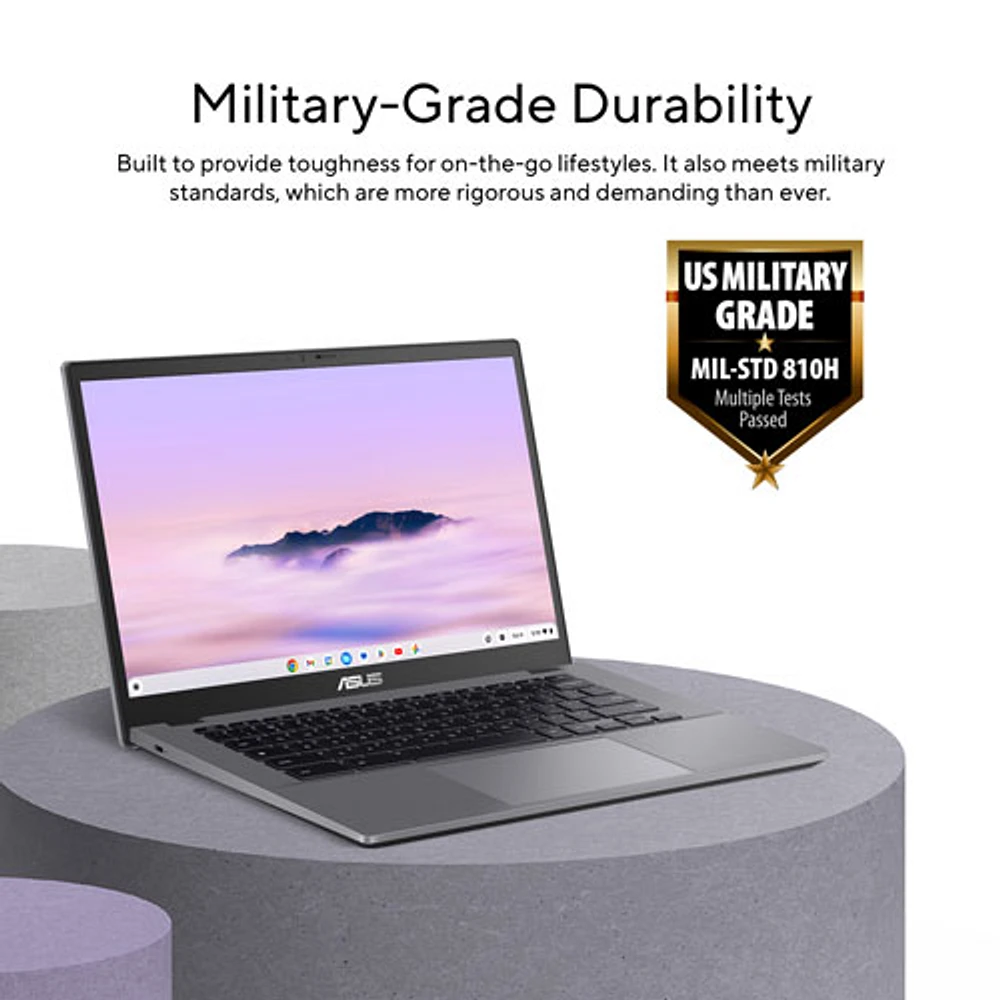 ASUS CX34 Chromebook Plus 14" Touchscreen Chromebook - Rocky Grey (Intel Core i3-1315U/128G UFS/8GB RAM/ChromeOS)