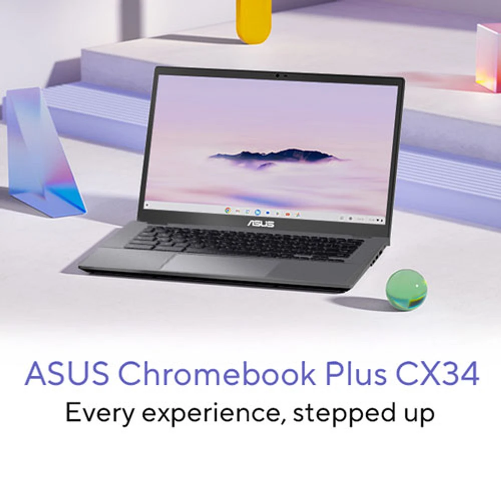 ASUS CX34 Chromebook Plus 14" Touchscreen Chromebook - Rocky Grey (Intel Core i3-1315U/128G UFS/8GB RAM/ChromeOS)